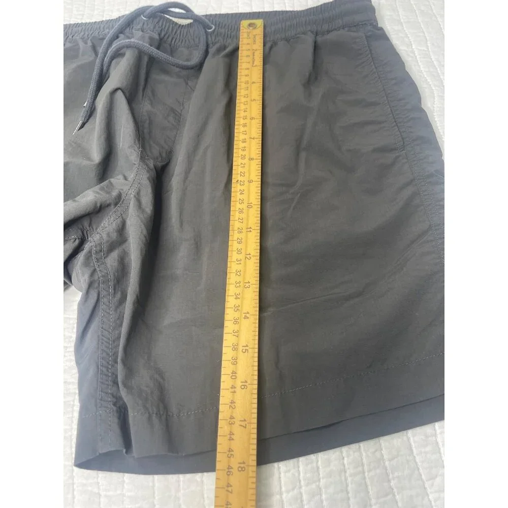 Madewell Mens Everywear Charcoal/Black Swim Casual Shorts XL Elastic Waist